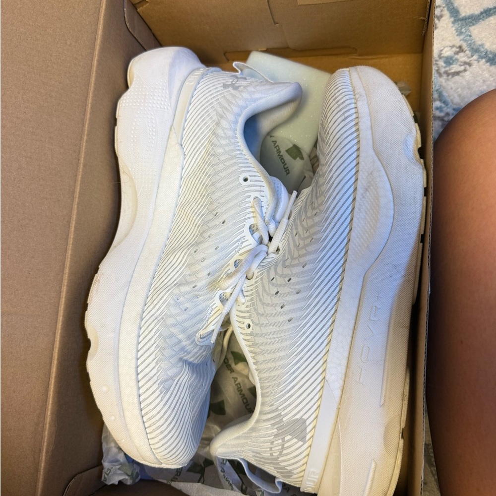 Under Armor Men’s White Running Shoes